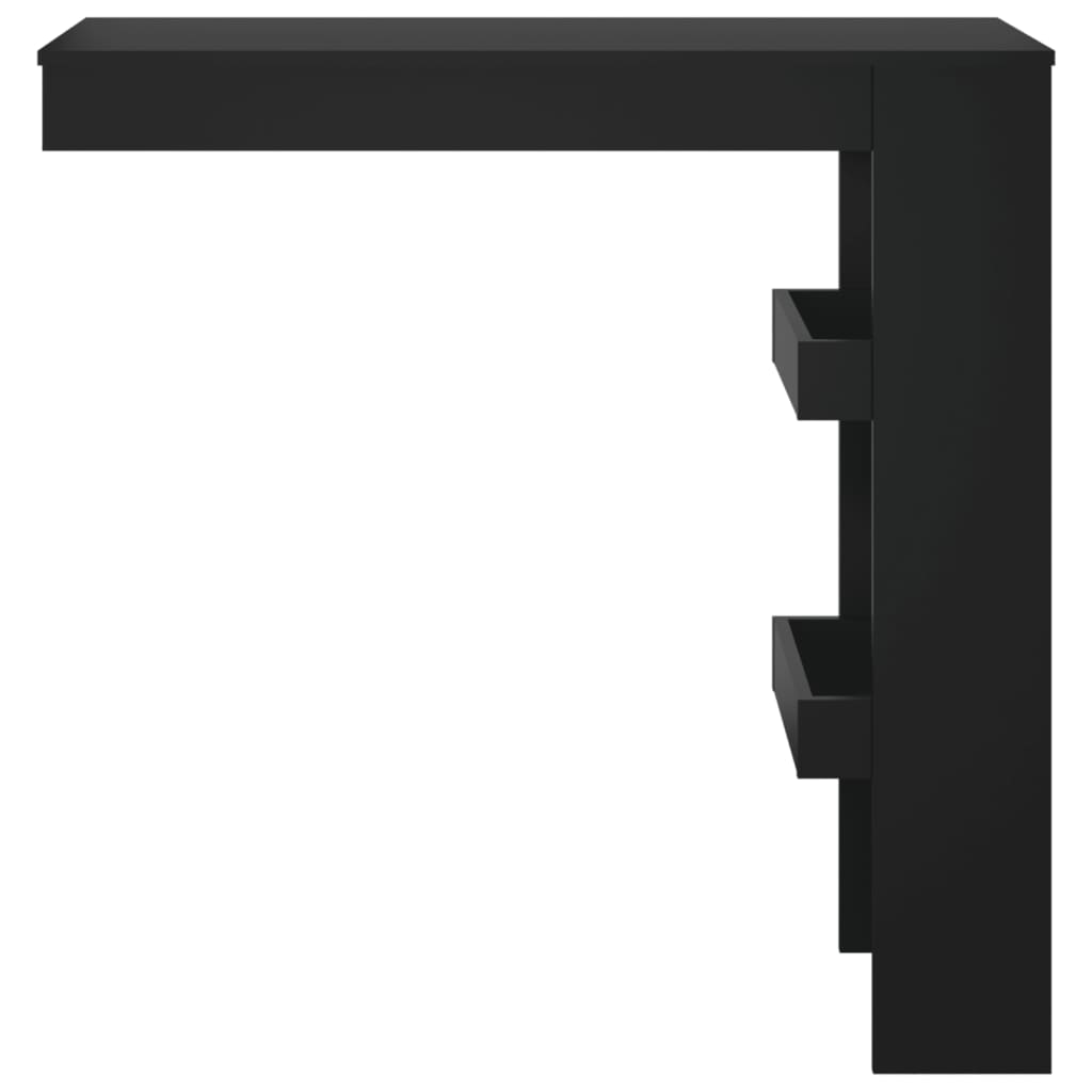 Wall Bar Table Black 102X45X103.5 Cm Engineered Wood