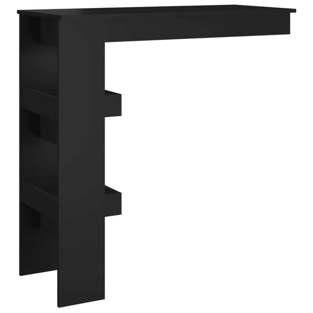 Wall Bar Table Black 102X45X103.5 Cm Engineered Wood