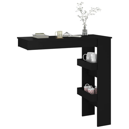 Wall Bar Table Black 102X45X103.5 Cm Engineered Wood