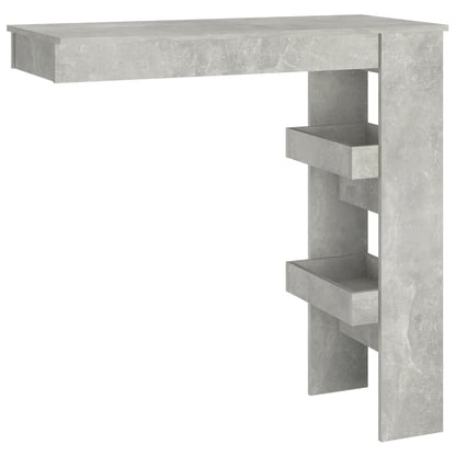 Wall Bar Table Concrete Grey 102X45X103.5 Cm Engineered Wood