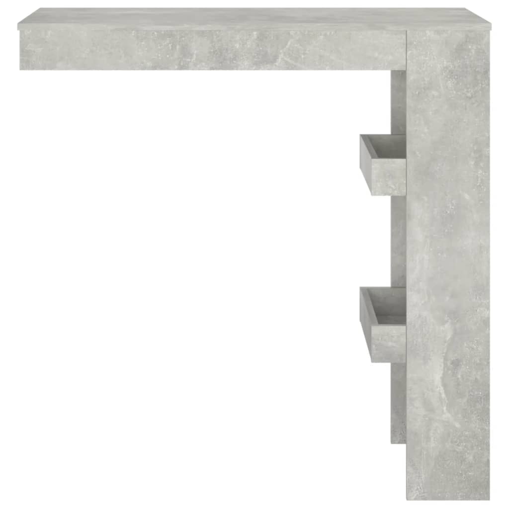 Wall Bar Table Concrete Grey 102X45X103.5 Cm Engineered Wood