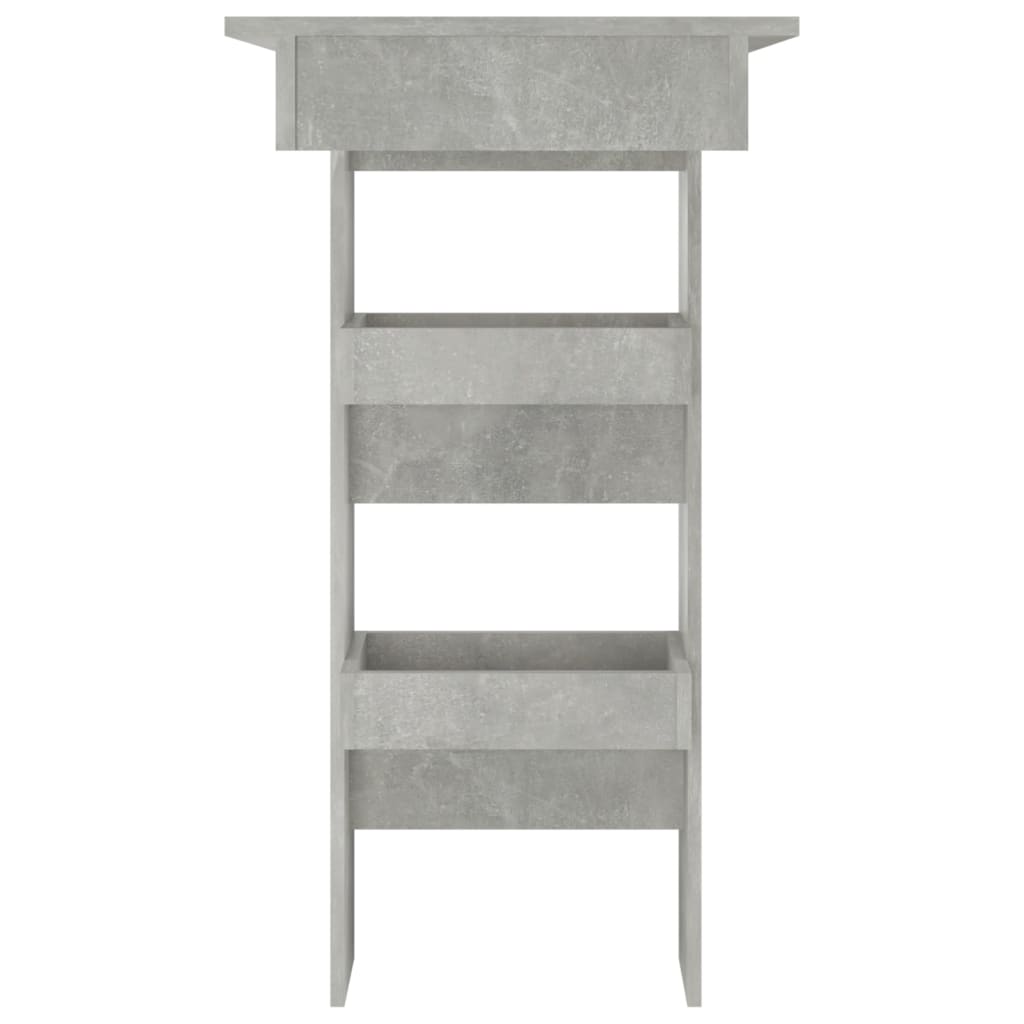 Wall Bar Table Concrete Grey 102X45X103.5 Cm Engineered Wood