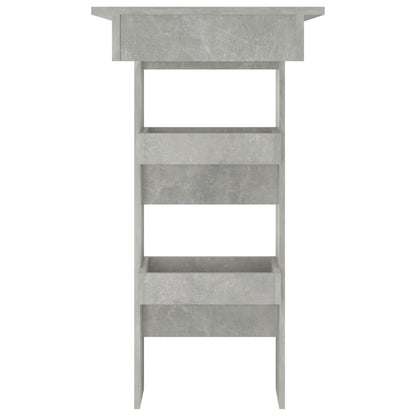 Wall Bar Table Concrete Grey 102X45X103.5 Cm Engineered Wood