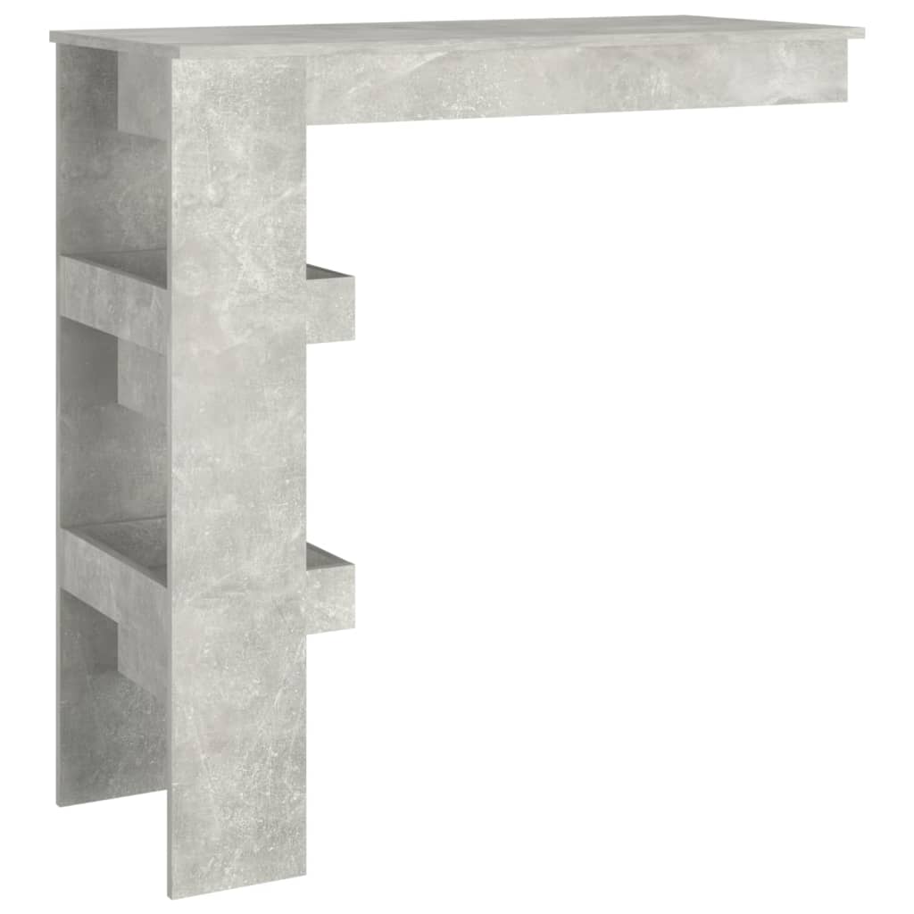 Wall Bar Table Concrete Grey 102X45X103.5 Cm Engineered Wood