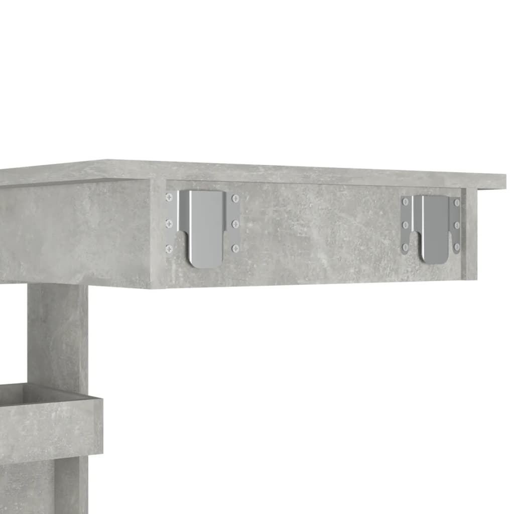 Wall Bar Table Concrete Grey 102X45X103.5 Cm Engineered Wood