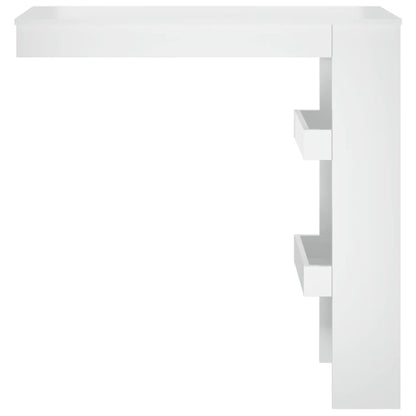 Wall Bar Table High Gloss White 102X45X103.5 Cm Engineered Wood