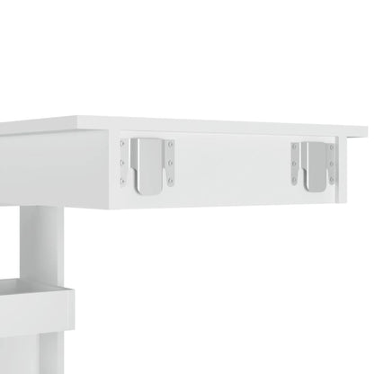 Wall Bar Table High Gloss White 102X45X103.5 Cm Engineered Wood