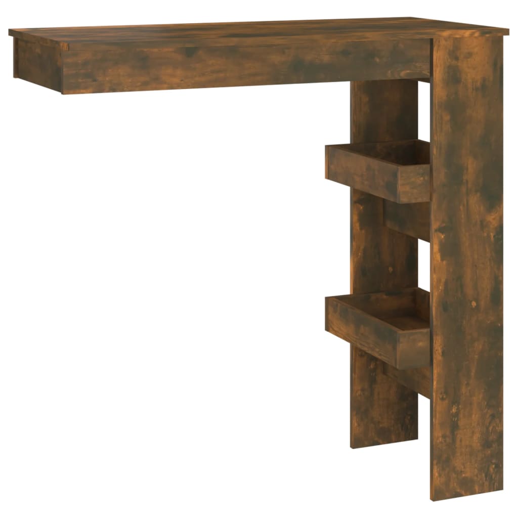 Wall Bar Table Smoked Oak 102X45X103.5 Cm Engineered Wood