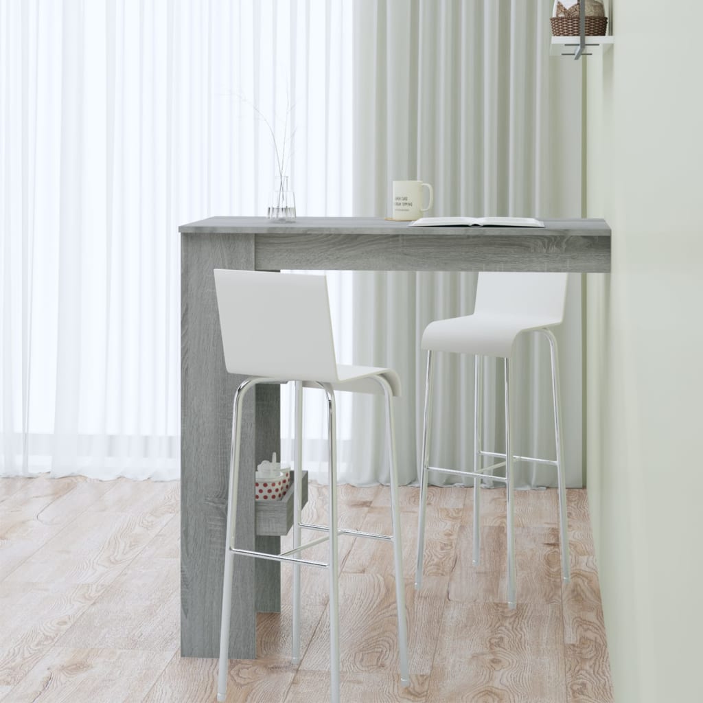 Wall Bar Table Grey Sonoma 102X45X103.5 Cm Engineered Wood