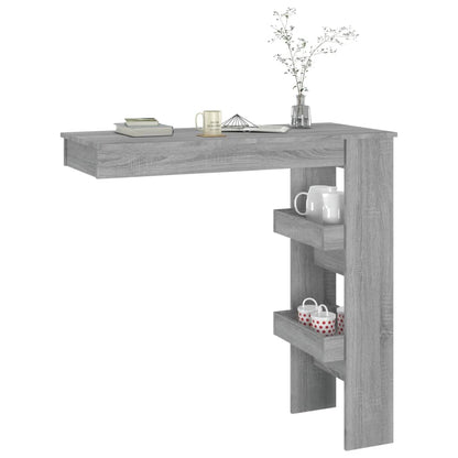 Wall Bar Table Grey Sonoma 102X45X103.5 Cm Engineered Wood