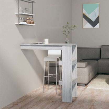 Wall Bar Table Grey Sonoma 102X45X103.5 Cm Engineered Wood