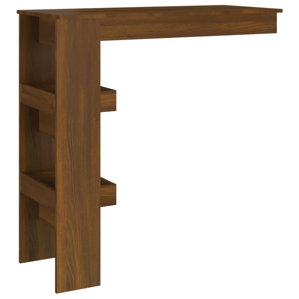 Wall Bar Table Brown Oak 102X45X103.5 Cm Engineered Wood