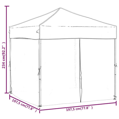 Folding Party Tent With Sidewalls Blue 2X2 M