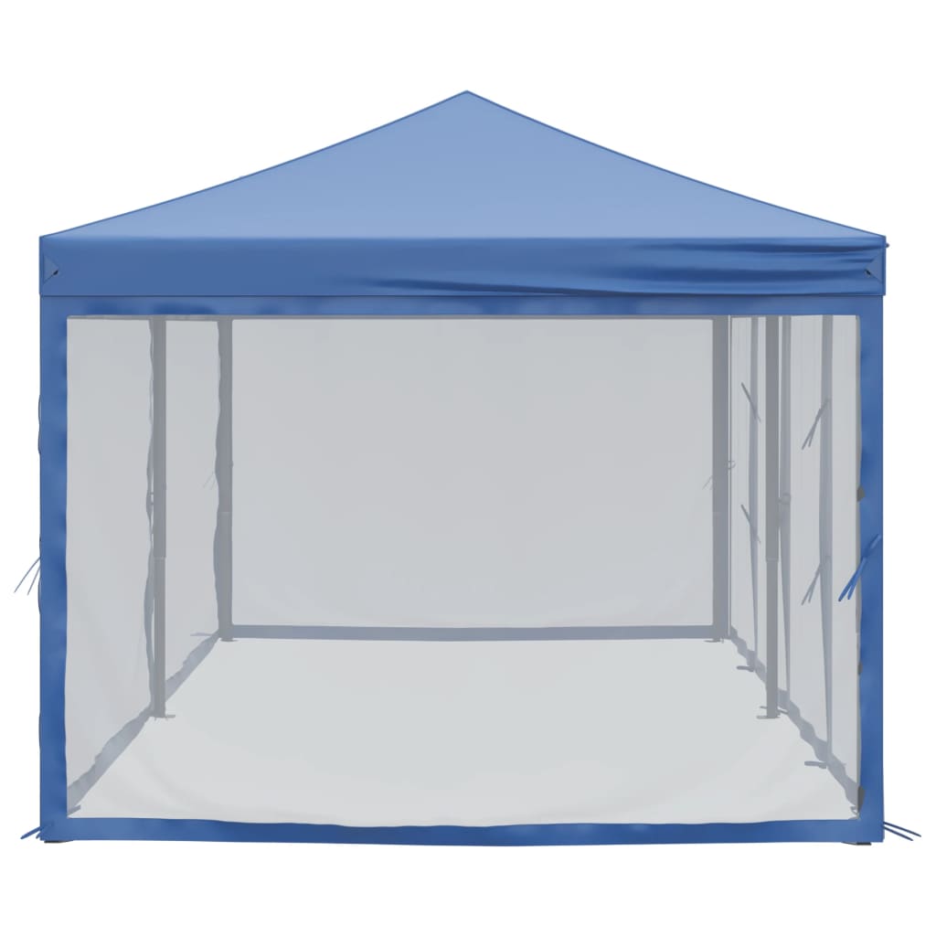 Folding Party Tent With Sidewalls Blue 3X6 M