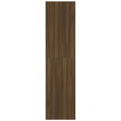 Wardrobe Brown Oak | Hinged | Brown Oak | Drawers | 2 Doors | 100cm