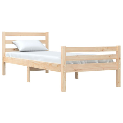 Bed Frame Solid Wood 90X190 Cm Single