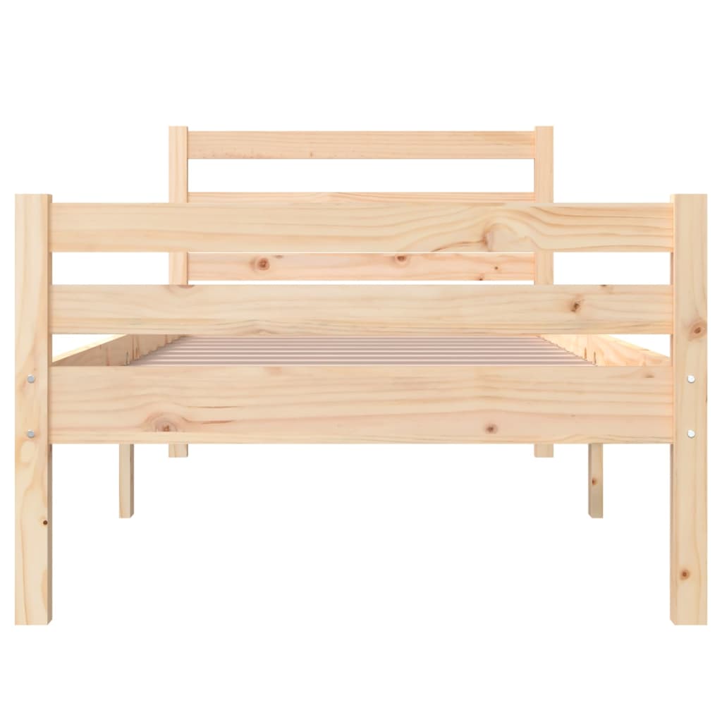 Bed Frame Solid Wood 90X190 Cm Single