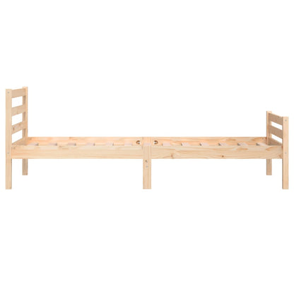 Bed Frame Solid Wood 90X190 Cm Single