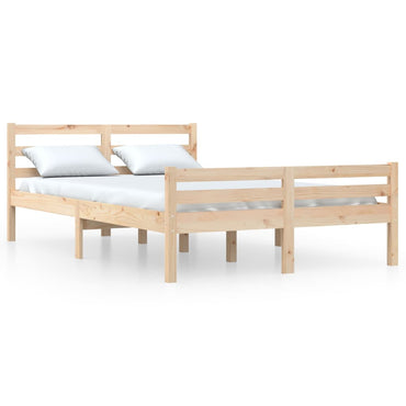 Bed Frame Solid Wood 120X190 Cm Small Double