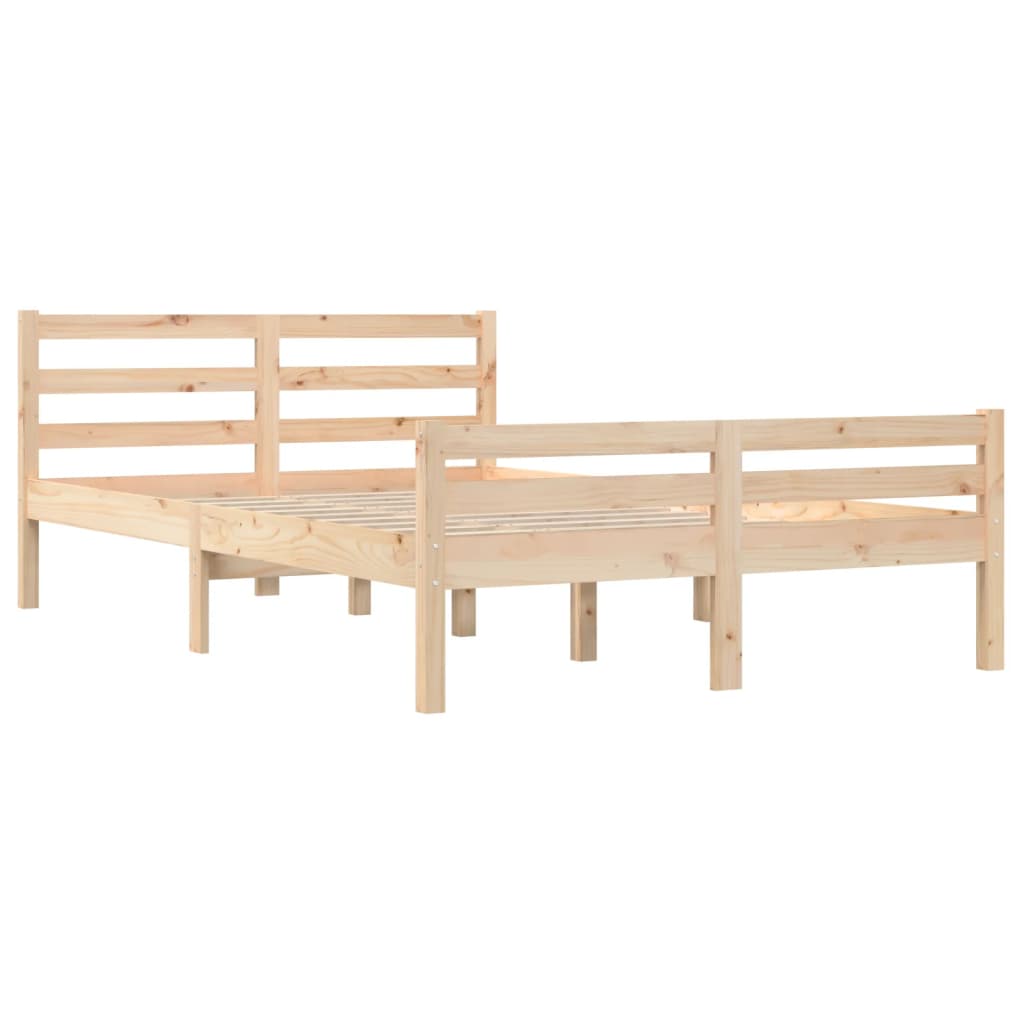 Bed Frame Solid Wood 120X190 Cm Small Double