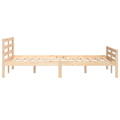 Bed Frame Solid Wood 120X190 Cm Small Double