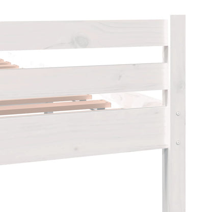 Bed Frame White Solid Wood 150X200 Cm King Size