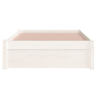 Bed Frame White Solid Wood 90X190 Cm Single