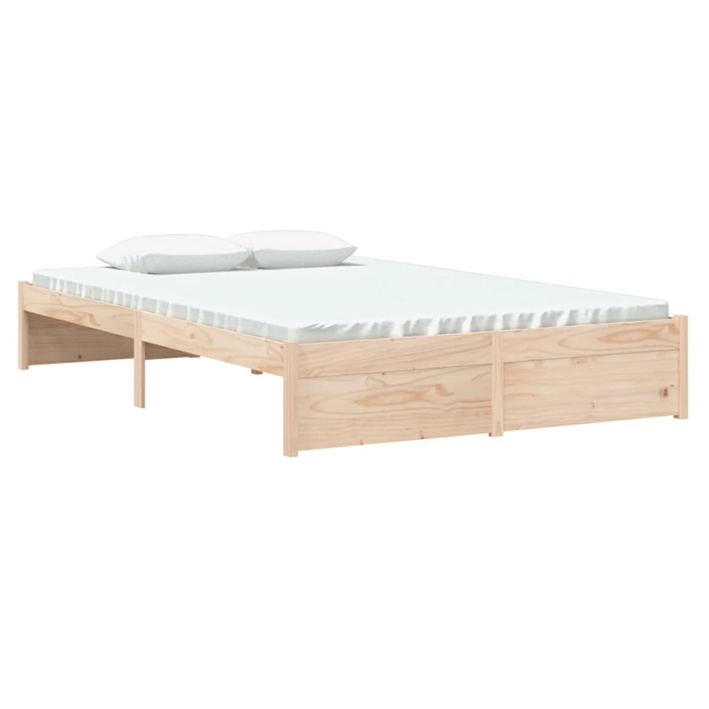 Bed Frame Solid Wood 120X190 Cm Small Double