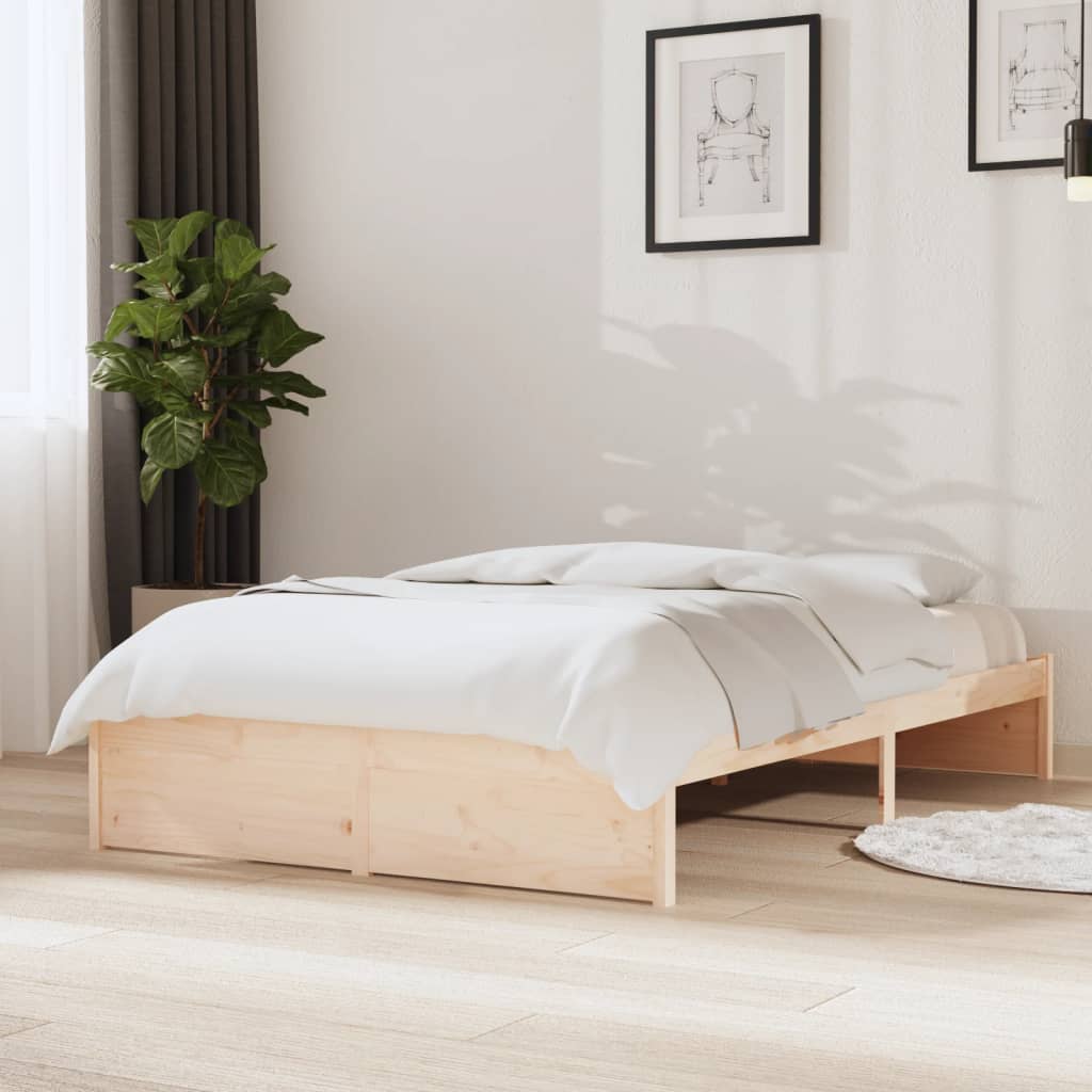 Bed Frame Solid Wood 120X190 Cm Small Double