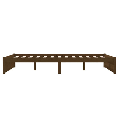 Bed Frame Honey Brown Solid Wood 120X190 Cm Small Double