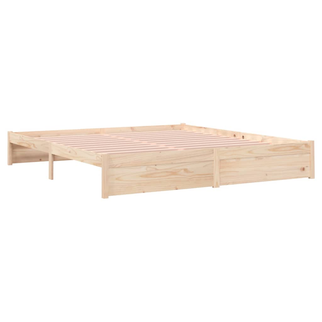 Bed Frame Solid Wood 180X200 Cm Super King Size