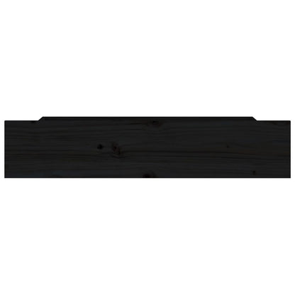 Bed Drawers 4 Pcs Black Solid Wood Pine