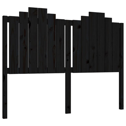 Bed Headboard Black 146X4X110 Cm Solid Wood Pine