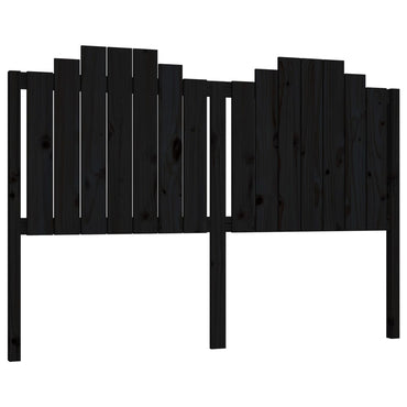 Bed Headboard Black 166X4X110 Cm Solid Wood Pine