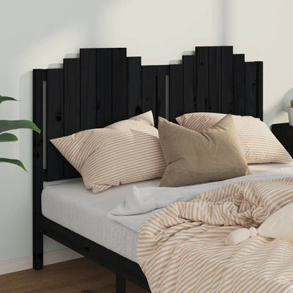 Bed Headboard Black 166X4X110 Cm Solid Wood Pine