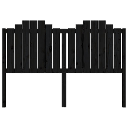 Bed Headboard Black 166X4X110 Cm Solid Wood Pine