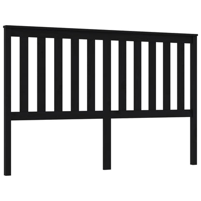 Bed Headboard Black 166X6X101 Cm Solid Wood Pine