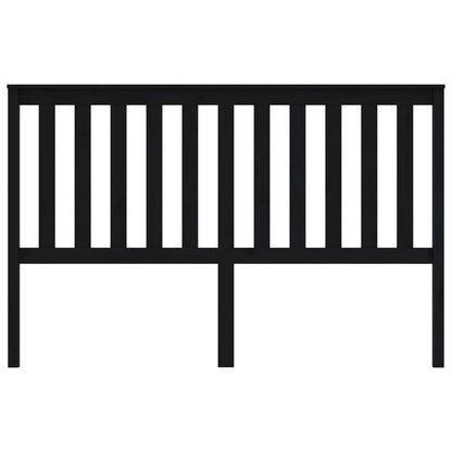 Bed Headboard Black 166X6X101 Cm Solid Wood Pine