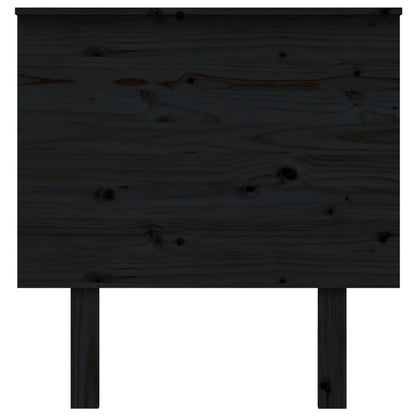 Bed Headboard Black 79X6X82.5 Cm Solid Wood Pine