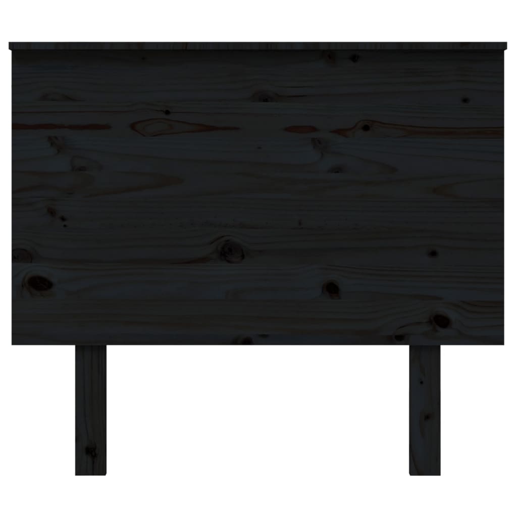 Bed Headboard Black 94X6X82.5 Cm Solid Wood Pine