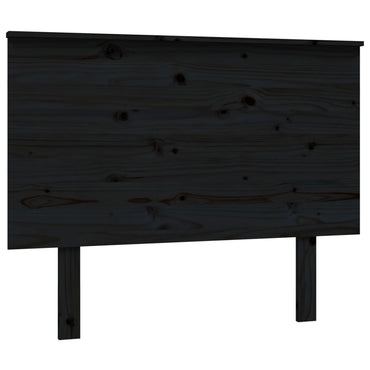 Bed Headboard Black 104X6X82.5 Cm Solid Wood Pine