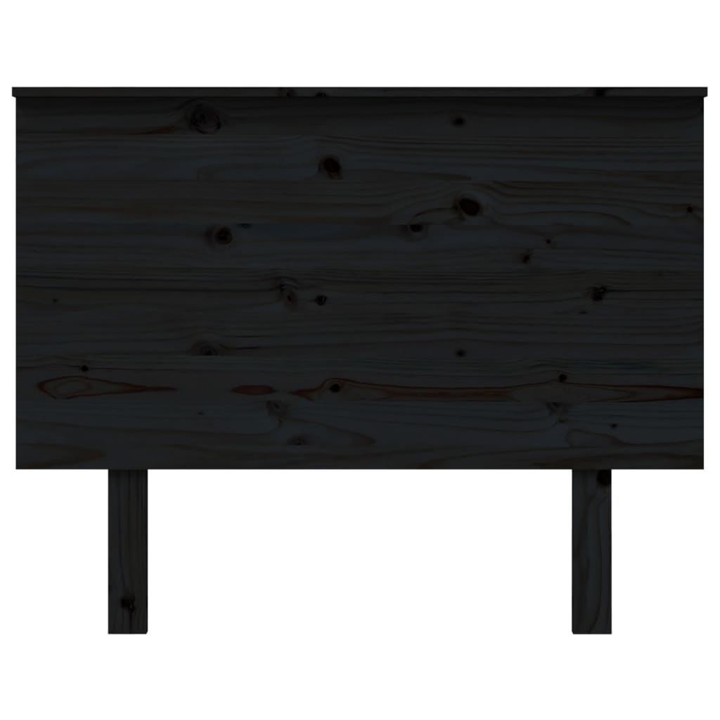 Bed Headboard Black 104X6X82.5 Cm Solid Wood Pine