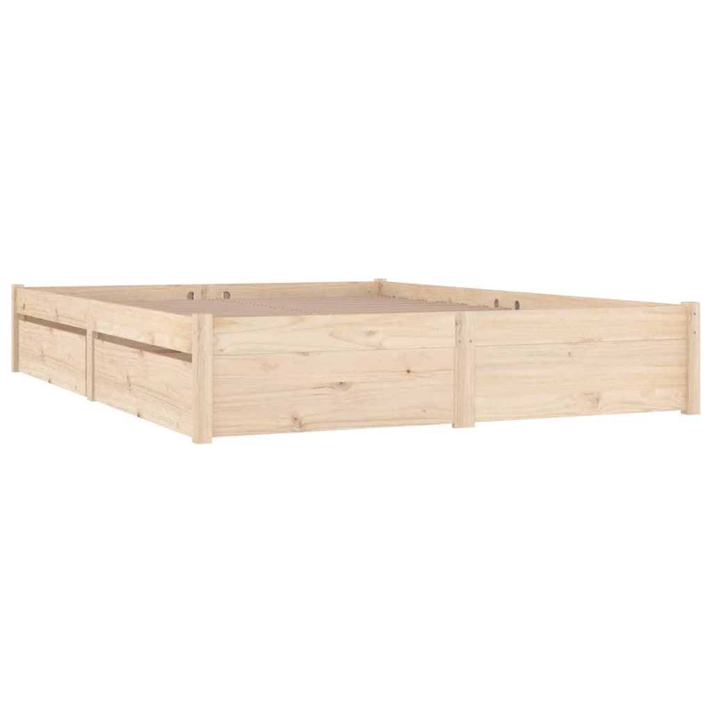 Bed Frame With Drawers 120X190 Cm Small Double