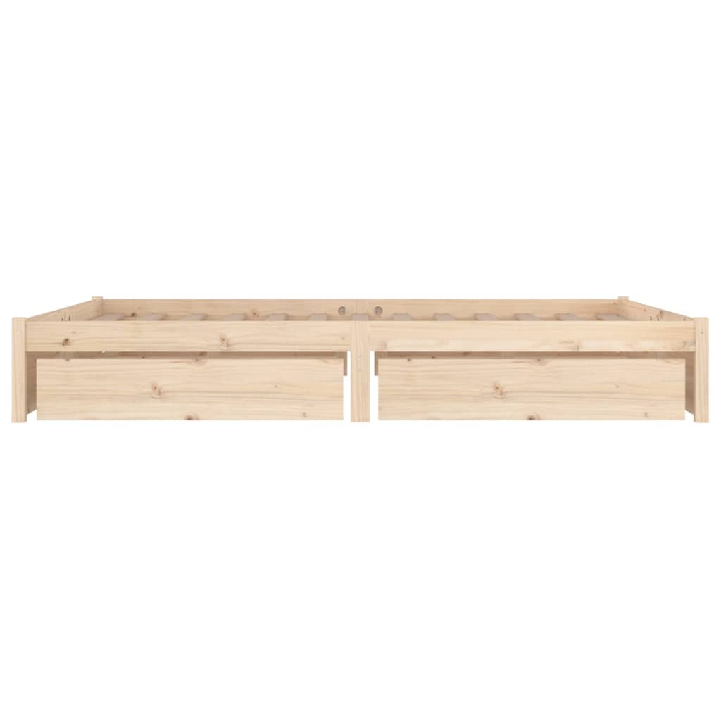 Bed Frame With Drawers 120X190 Cm Small Double