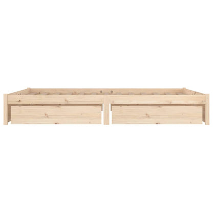 Bed Frame With Drawers 120X190 Cm Small Double