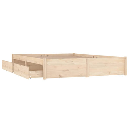 Bed Frame With Drawers 120X190 Cm Small Double