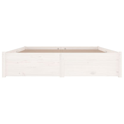 Bed Frame Without Mattress With Drawers White Small Double