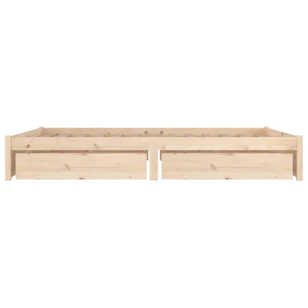 Bed Frame With Drawers 150X200 Cm King Size