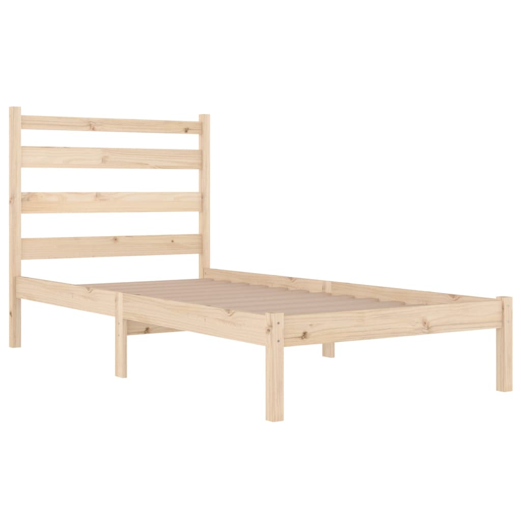 3103633 Bed Frame Without Mattress Solid Wood 90X200 Cm (810002+818400)