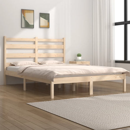 3103643 Bed Frame Without Mattress Solid Wood 120X200 Cm (810012+818410)